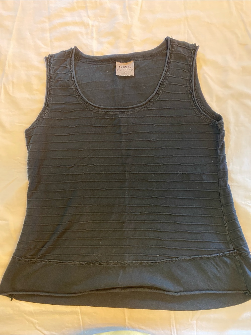 2- TanksC·M·C Black Ribbed Scoop Neck Tank Top - Women's Sleeveless Layering Tee